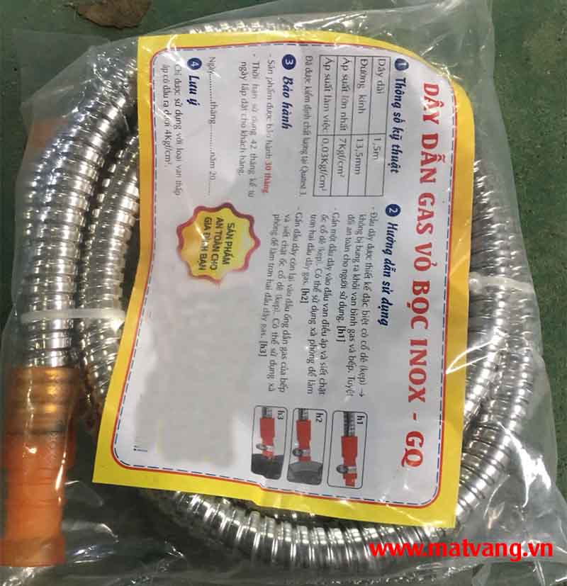 Dây Dẫn Gas bọc Inox Cao Cấp