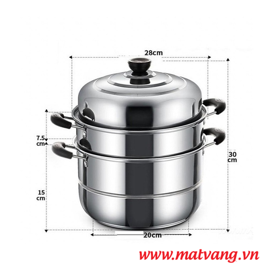 Nồi Hấp Inox 3 Tầng Siêu To