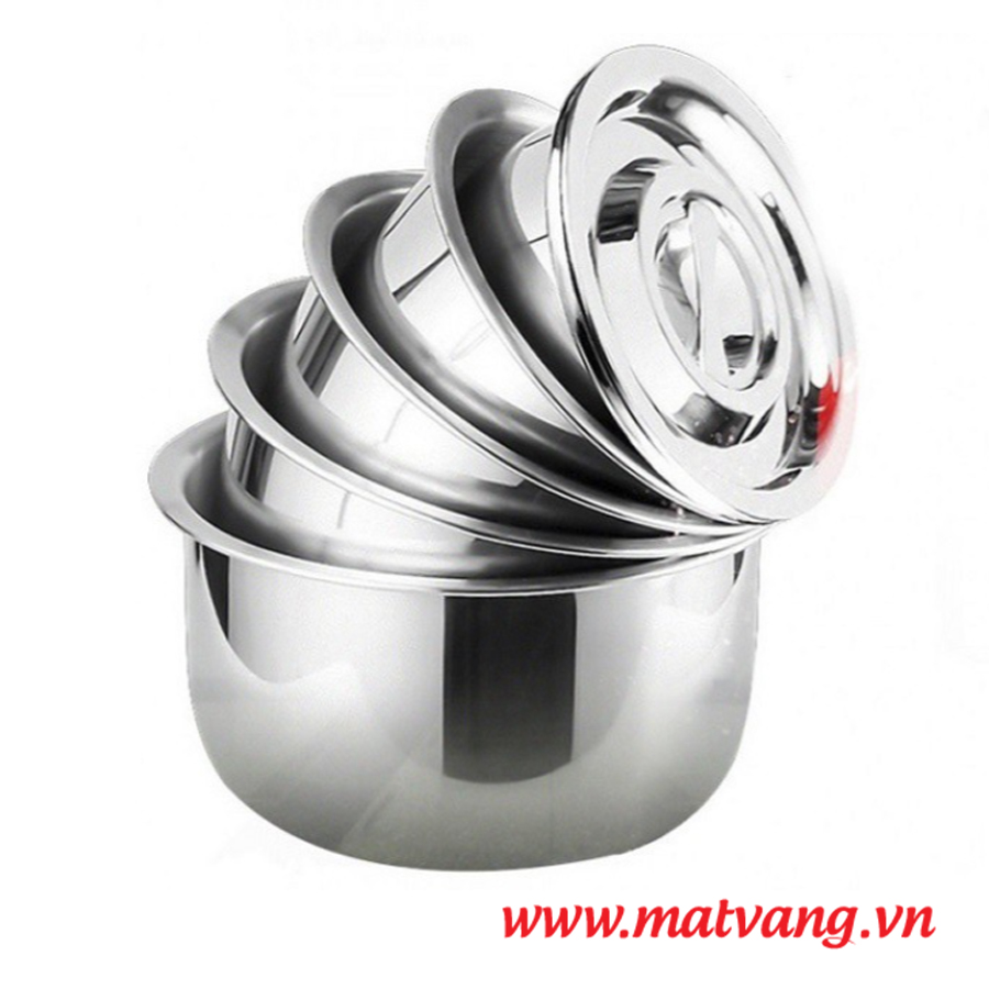 Thố inox có nắp bộ 4 cái